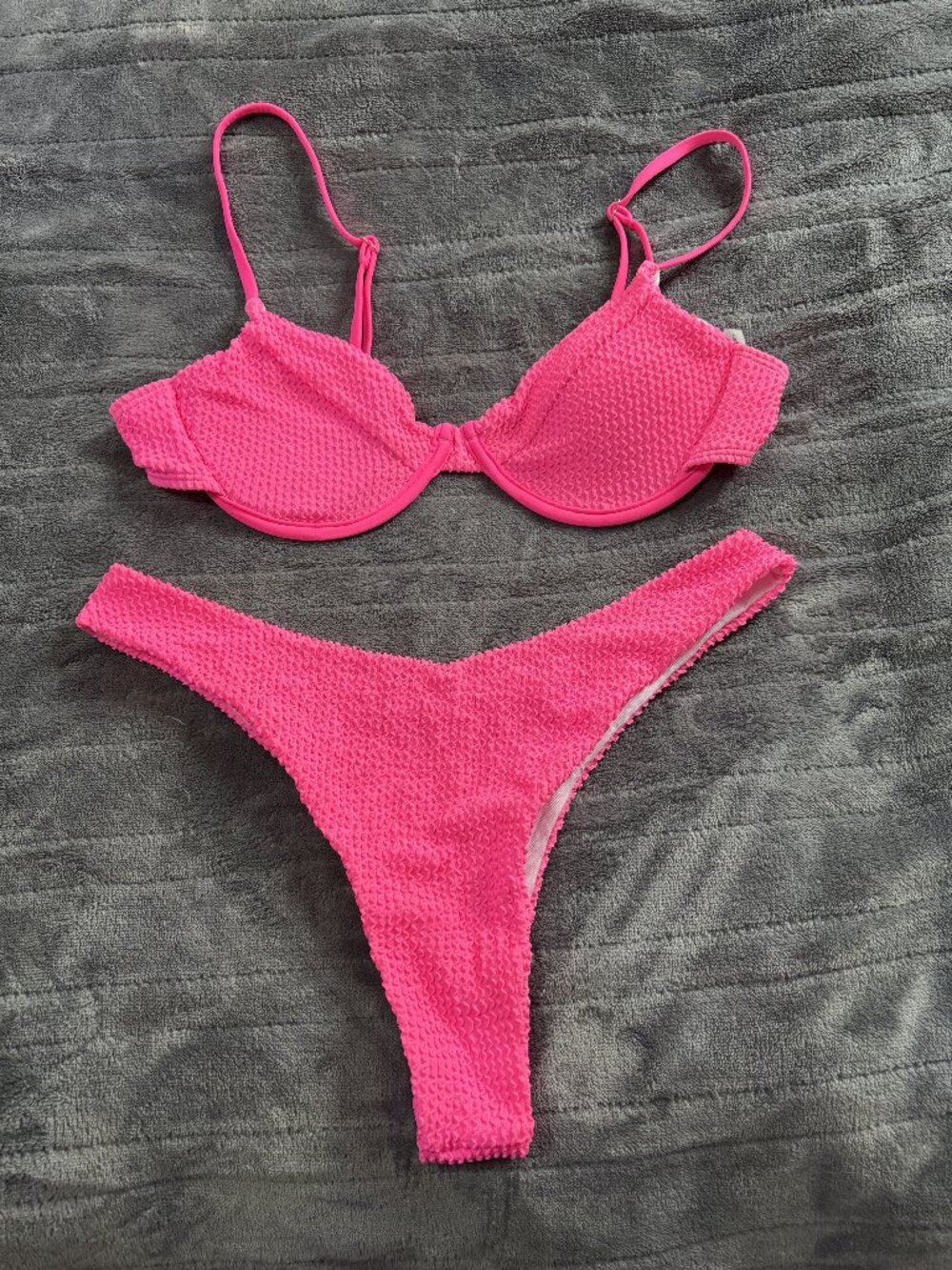 Shein Hot Pink Push Up Bathing Suit
